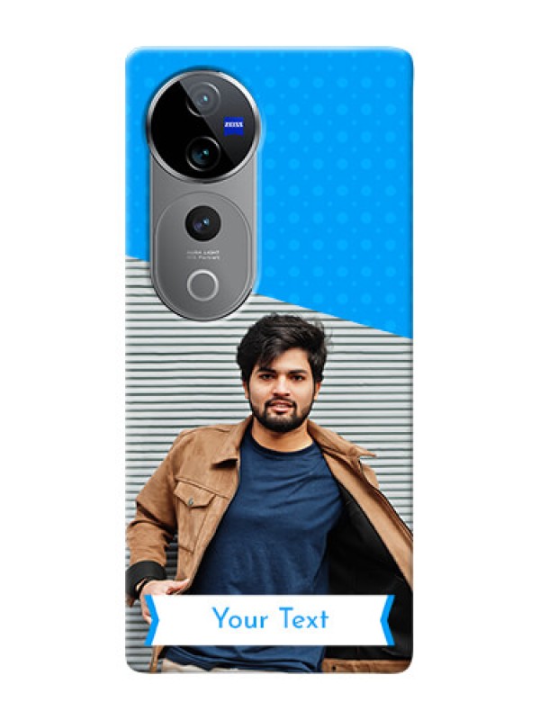 Custom Vivo T3 Ultra Personalized Mobile Covers: Simple Blue Color Dotted Design