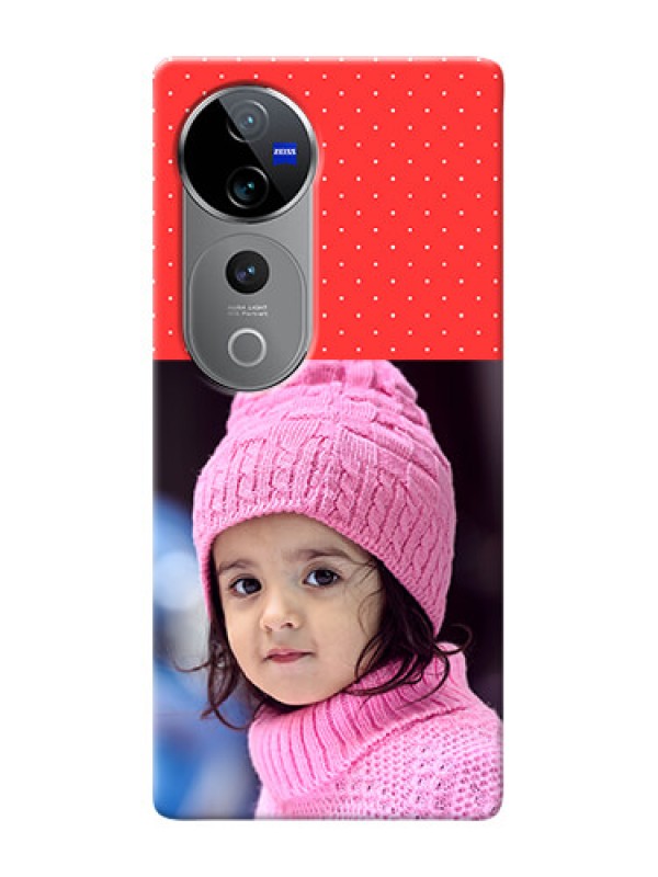 Custom Vivo T3 Ultra personalised phone covers: Red Pattern Design