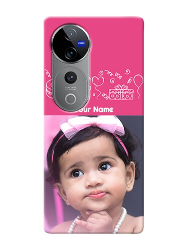 Custom Vivo T3 Ultra Custom Mobile Cover with Birthday Line Art Design