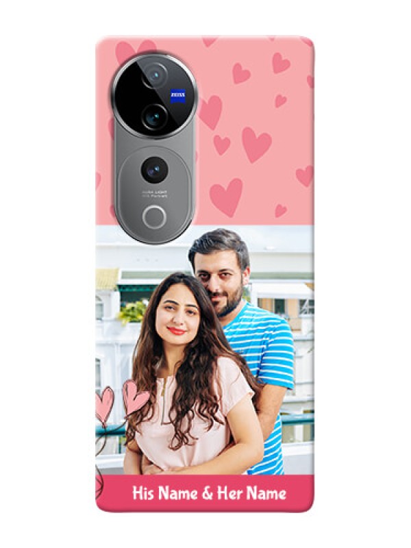 Custom Vivo T3 Ultra phone back covers: Love Design Peach Color