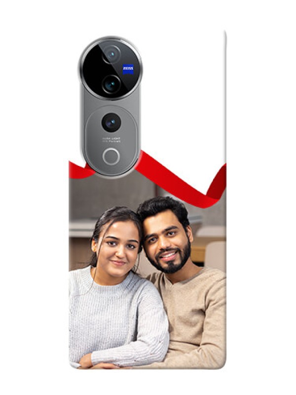 Custom Vivo T3 Ultra custom phone cases: Red Ribbon Frame Design