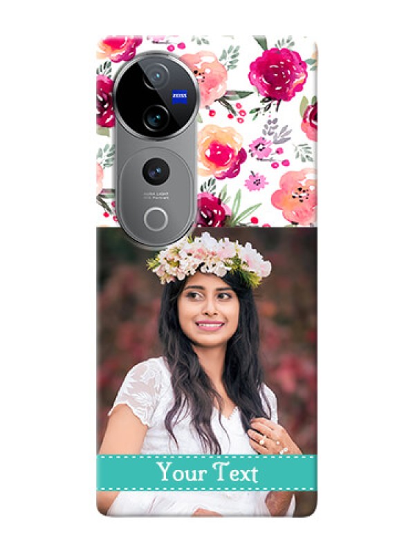 Custom Vivo T3 Ultra Personalized Mobile Cases: Watercolor Floral Design
