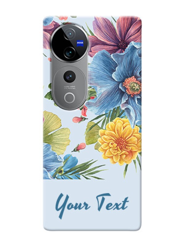 Custom Vivo T3 Ultra Custom Mobile Case with Stunning Watercolored Flowers Painting Design