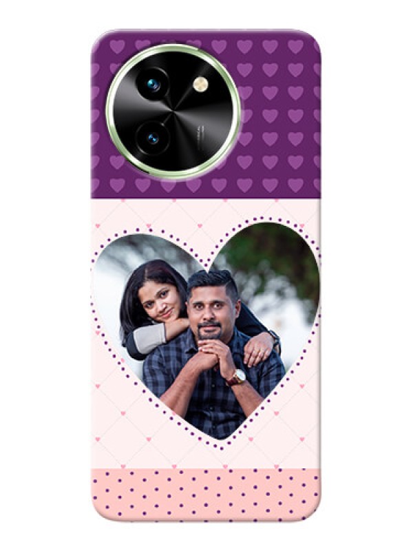 Custom Vivo T3X 5G Mobile Back Covers: Violet Love Dots Design