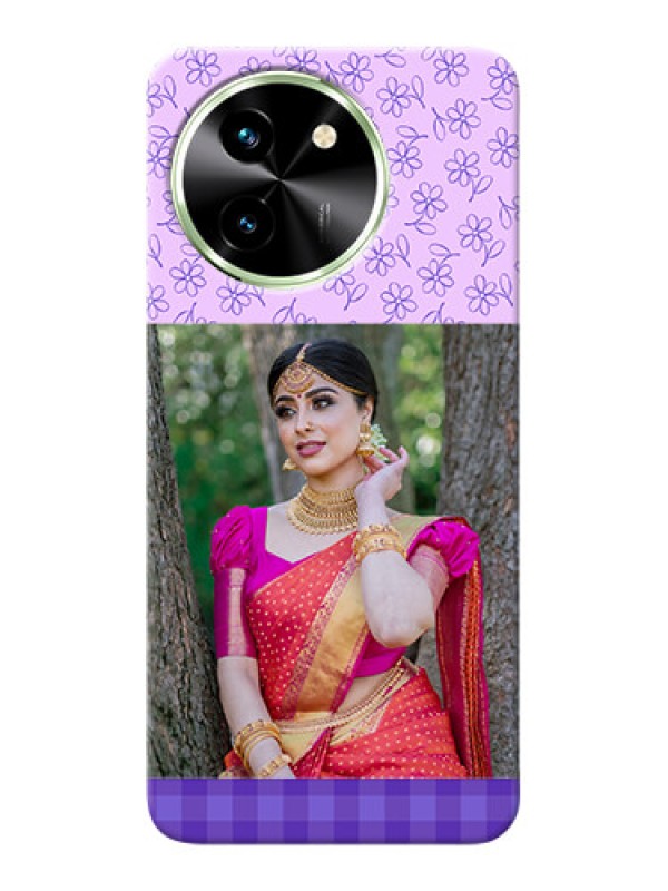 Custom Vivo T3X 5G Mobile Cases: Purple Floral Design