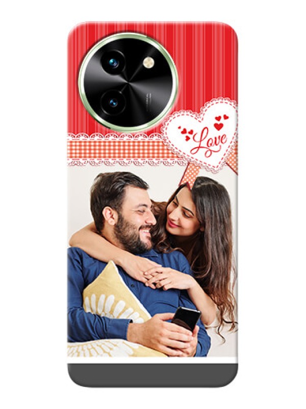 Custom Vivo T3X 5G phone cases online: Red Love Pattern Design