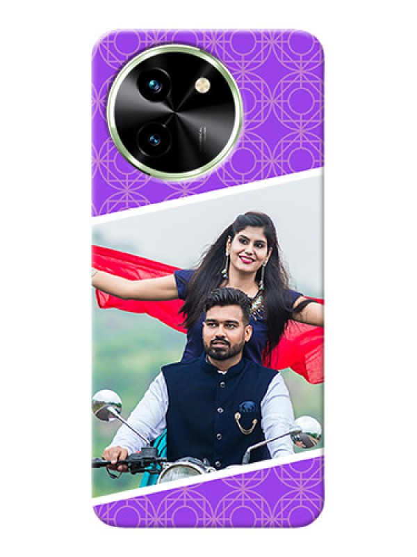 Custom Vivo T3X 5G mobile back covers online: violet Pattern Design