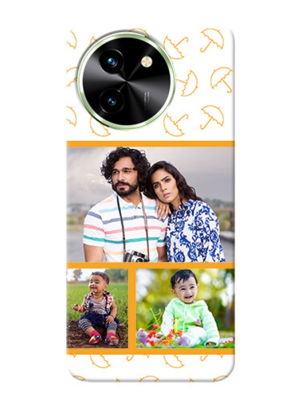 Custom Vivo T3X 5G Personalised Phone Cases: Yellow Pattern Design