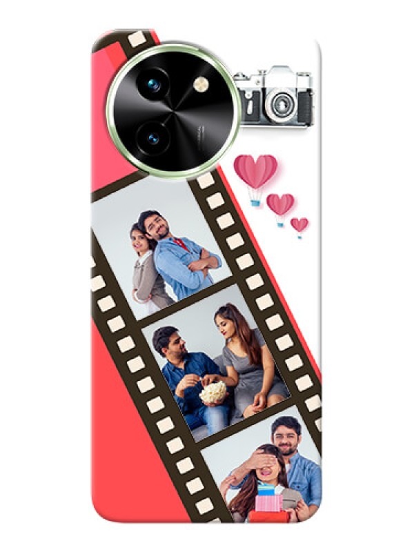 Custom Vivo T3X 5G custom phone covers: 3 Image Holder with Film Reel