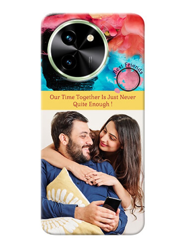 Custom Vivo T3X 5G Mobile Cases: Quote with Acrylic Painting Design