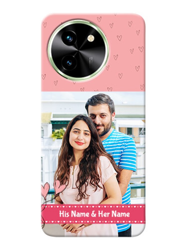 Custom Vivo T3X 5G phone back covers: Love Design Peach Color