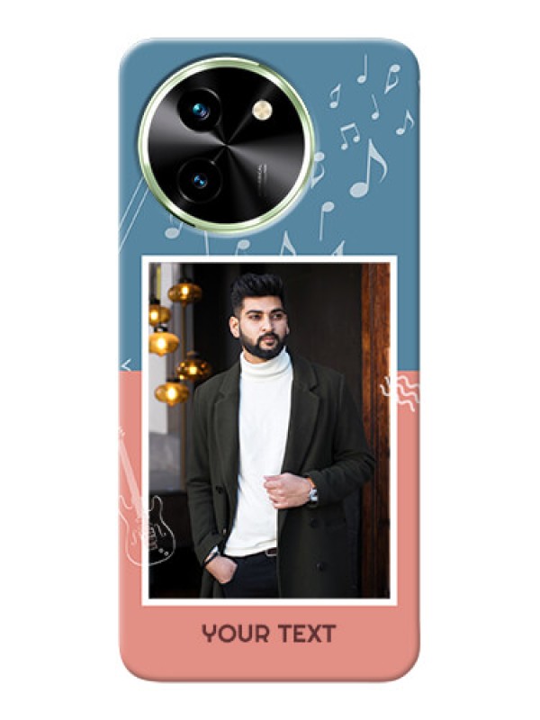 Custom Vivo T3X 5G Phone Back Covers with Color Musical Note Design