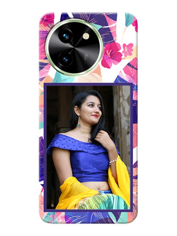 Custom Vivo T3X 5G Personalised Phone Cases: Abstract Floral Design