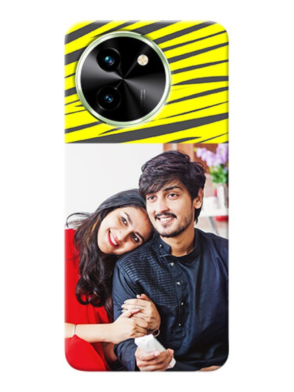 Custom Vivo T3X 5G Personalised mobile covers: Yellow Abstract Design