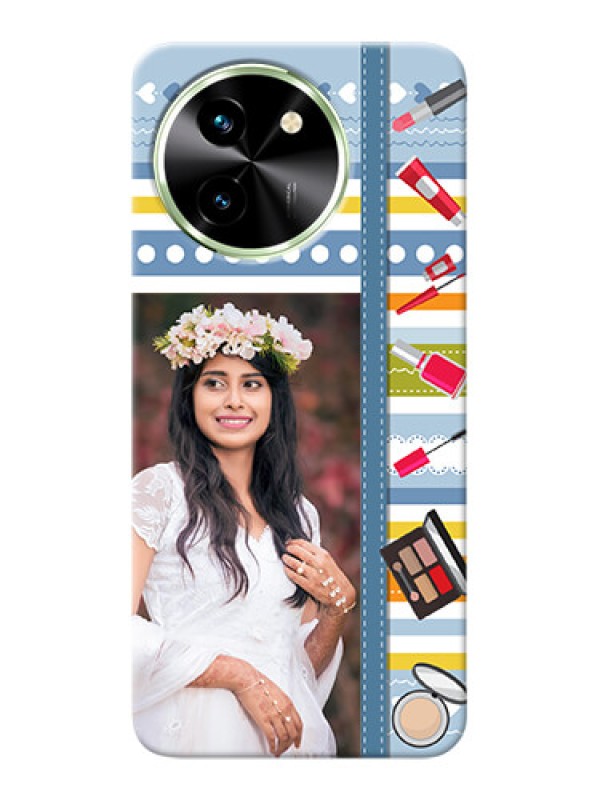 Custom Vivo T3X 5G Personalized Mobile Cases: Makeup Icons Design
