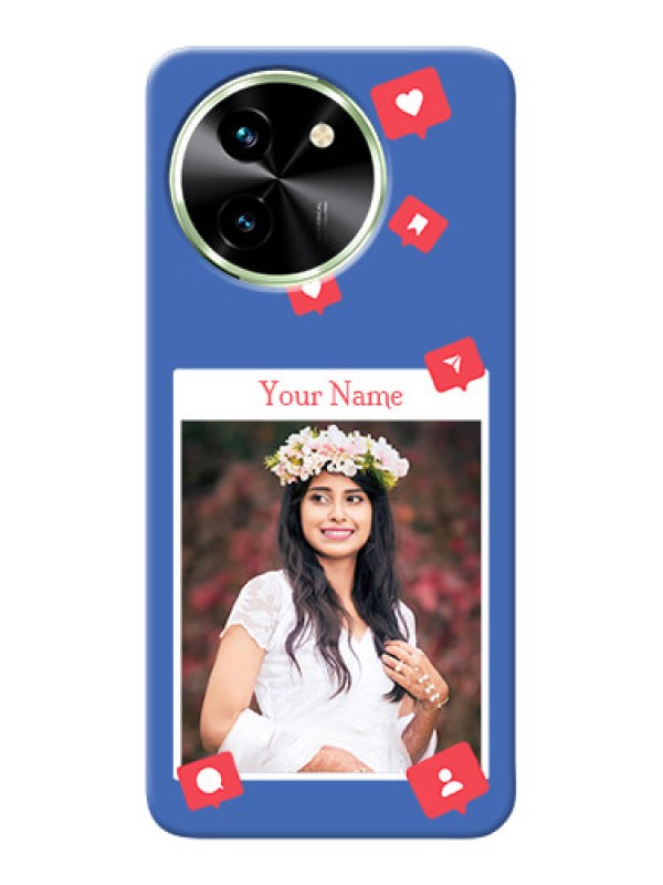 Custom Vivo T3X 5G Custom Phone Case with Like Share And Comment Design