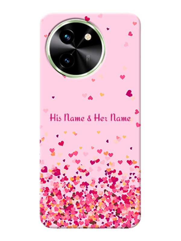 Custom Vivo T3X 5G Photo Printing on Case with Floating Hearts Design