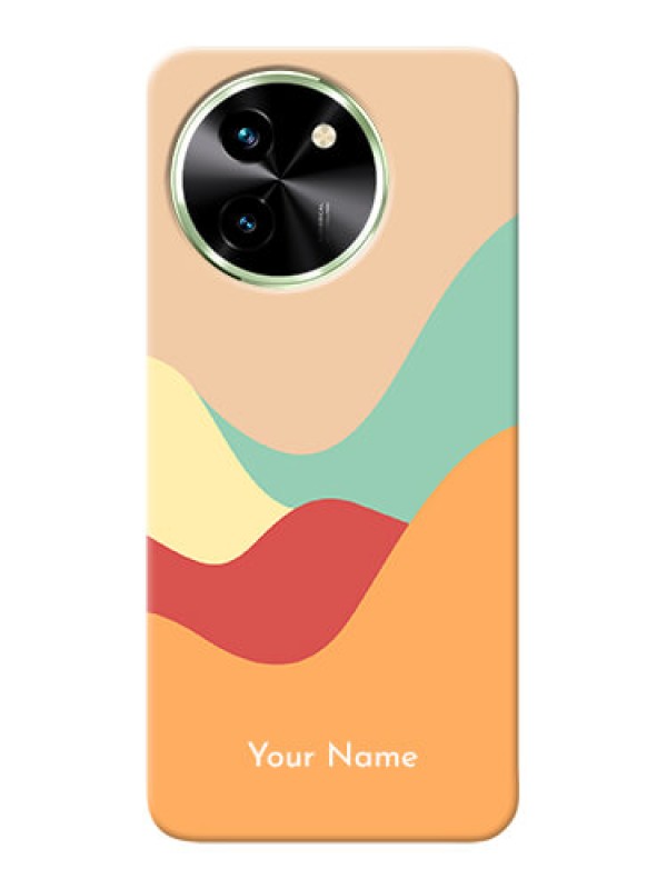 Custom Vivo T3X 5G Personalized Phone Case with Ocean Waves Multicolour Design