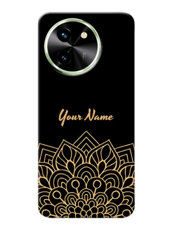 Custom Vivo T3X 5G Custom Phone Case with Golden mandala Design