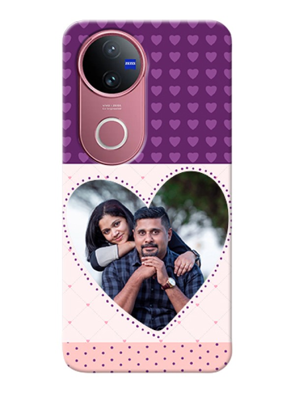 Custom Vivo T4R Custom Hard Phone Case - Violet Love Dots Design
