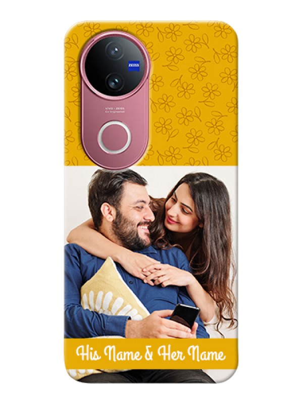 Custom Vivo T4R Custom Hard Phone Case - Yellow Floral Design