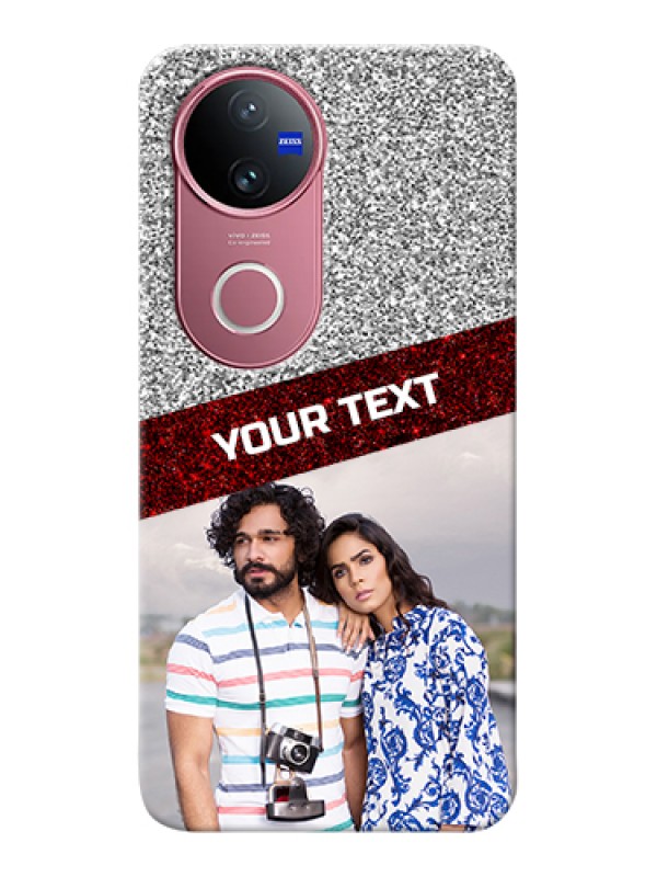 Custom Vivo T4R Custom Hard Phone Case - Image Holder With Glitter Strip Design