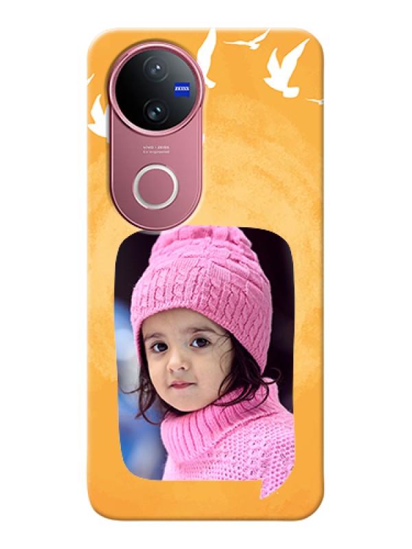 Custom Vivo T4R Custom Hard Phone Case - Water Color Design With Bird Icons