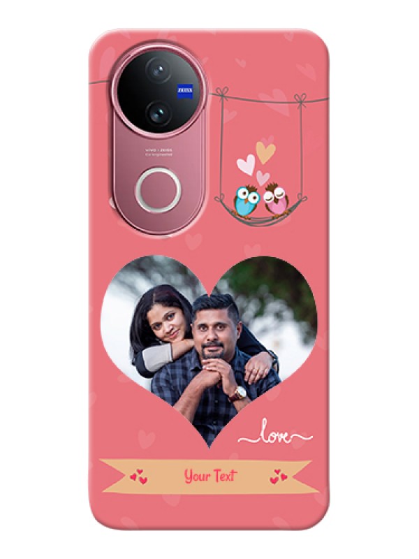 Custom Vivo T4R Custom Hard Phone Case - Peach Color Love Design