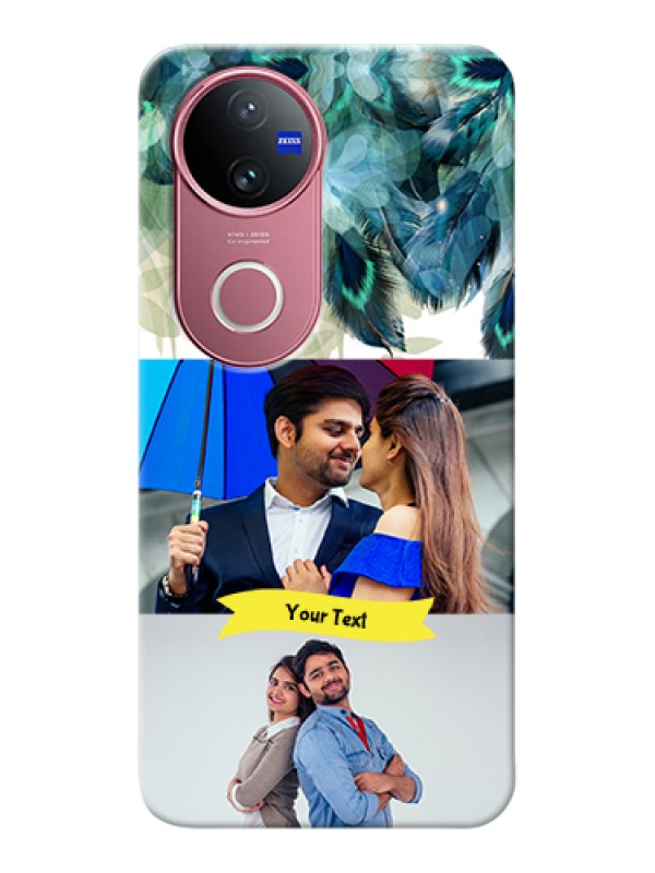 Custom Vivo T4R Custom Hard Phone Case - Image With Boho Peacock Feather Design