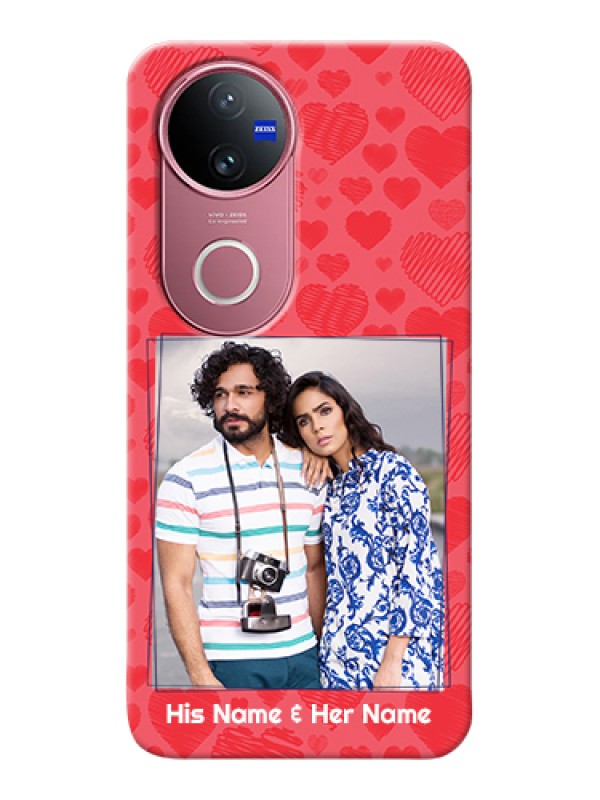 Custom Vivo T4R Custom Hard Phone Case - With Red Heart Symbols Design