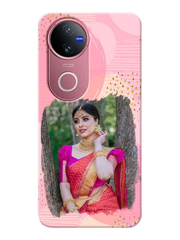 Custom Vivo T4R Custom Hard Phone Case - Gold Glitter Splash Design