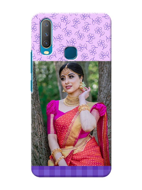 Custom Vivo U10 Mobile Cases: Purple Floral Design