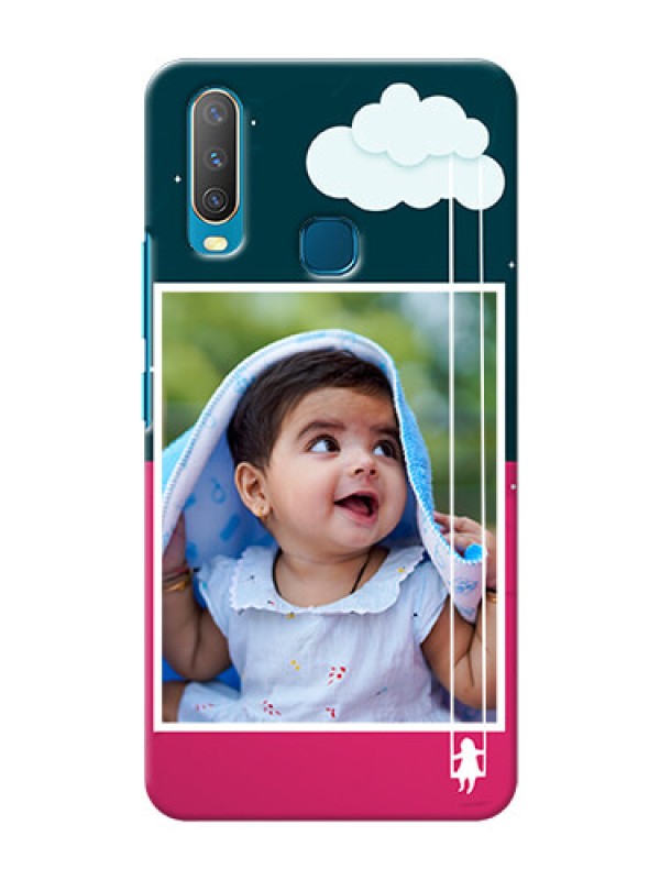 Custom Vivo U10 custom phone covers: Cute Girl with Cloud Design