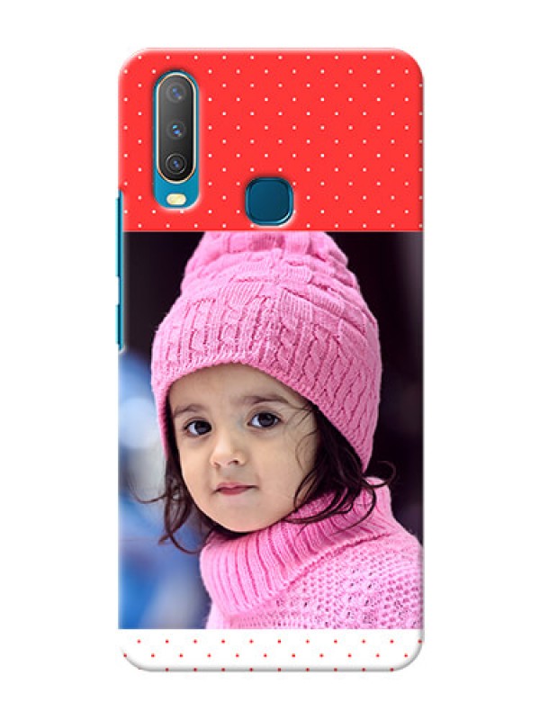 Custom Vivo U10 personalised phone covers: Red Pattern Design