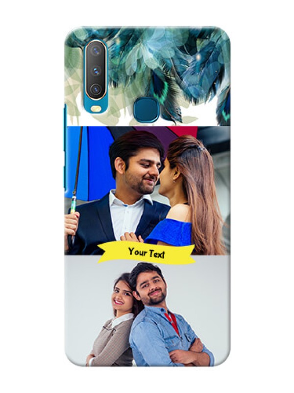 Custom Vivo U10 Phone Cases: Image with Boho Peacock Feather Design