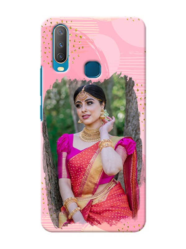 Custom Vivo U10 Phone Covers for Girls: Gold Glitter Splash Design