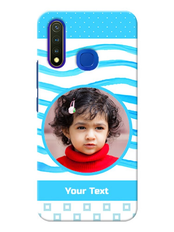 Custom Vivo U20 phone back covers: Simple Blue Case Design