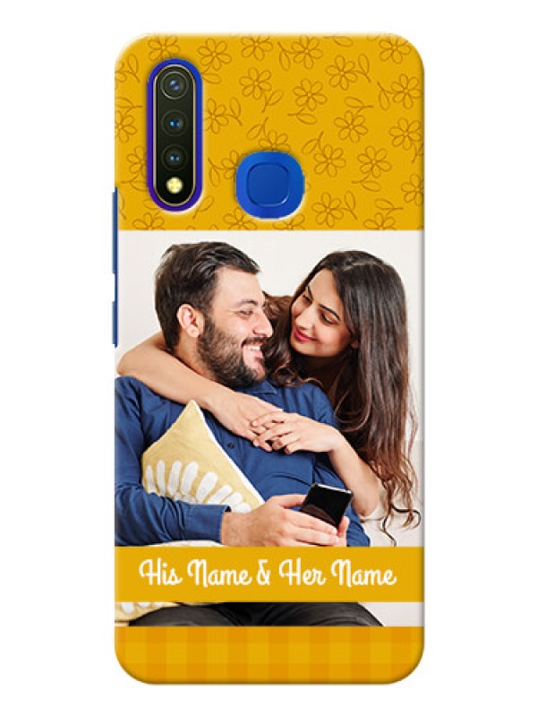 Custom Vivo U20 mobile phone covers: Yellow Floral Design
