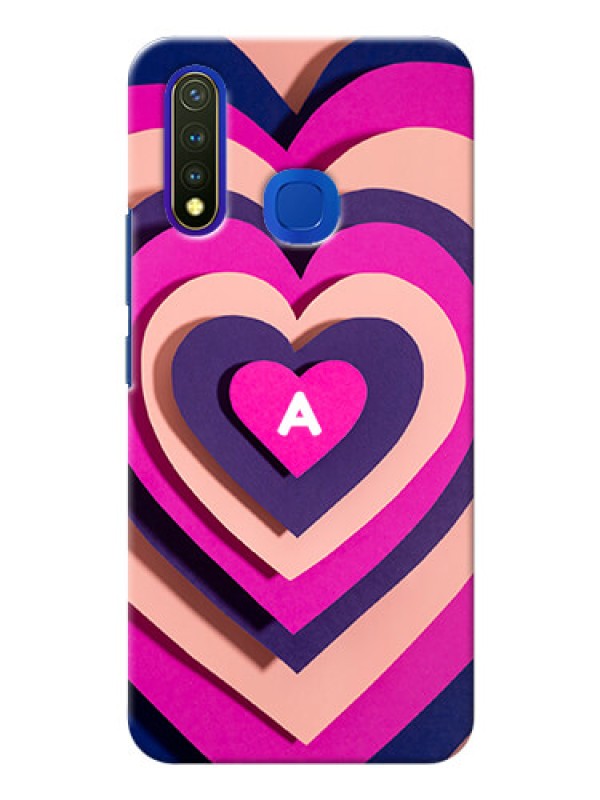 Custom Vivo U20 Custom Mobile Case with Cute Heart Pattern Design