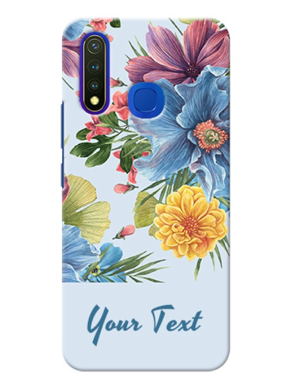 Custom Vivo U20 Custom Phone Cases: Stunning Watercolored Flowers Painting Design