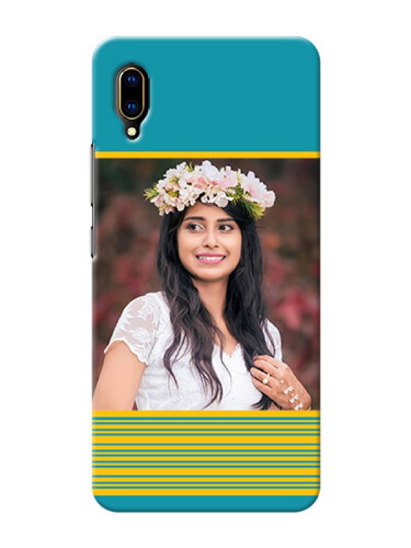 Custom Vivo V11 Pro personalized phone covers: Yellow & Blue Design 