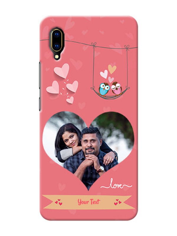 Custom Vivo V11 Pro custom phone covers: Peach Color Love Design 