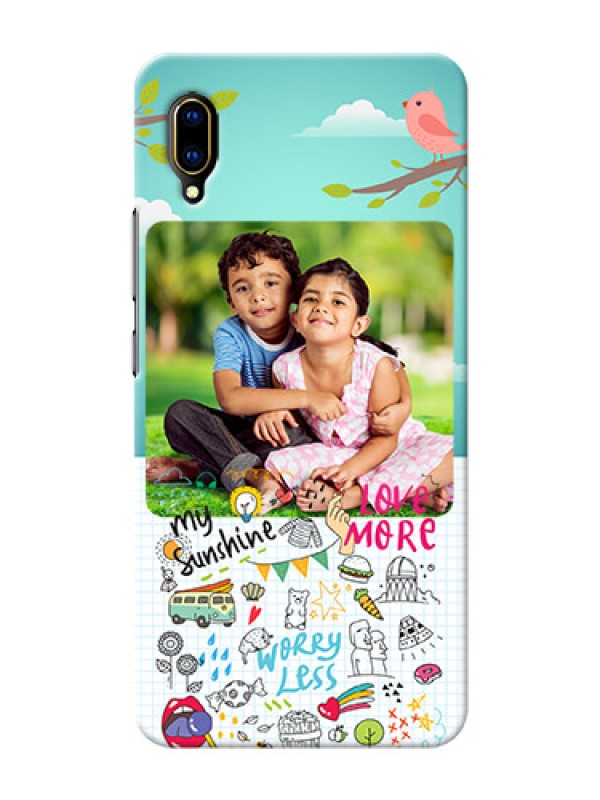 Custom Vivo V11 Pro phone cases online: Doodle love Design
