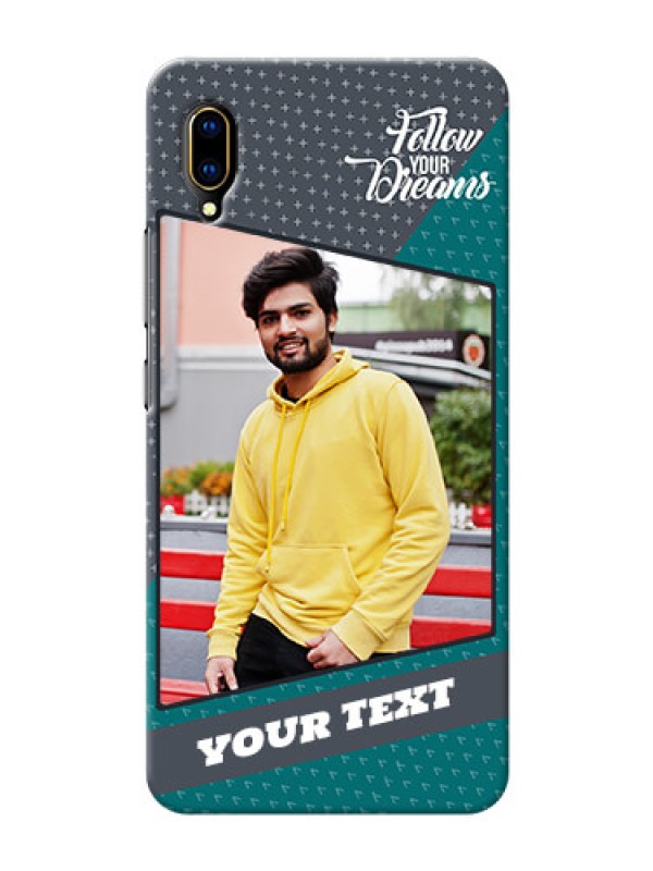 Custom Vivo V11 Pro Back Covers: Background Pattern Design with Quote