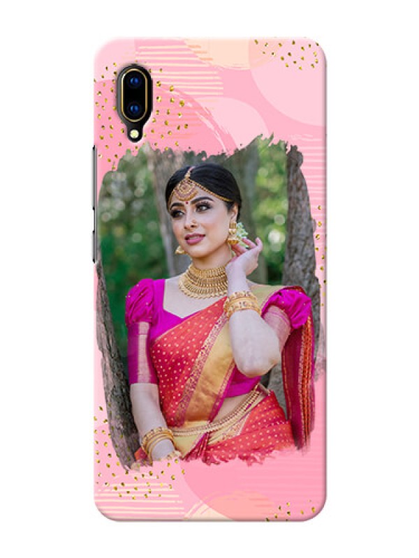 Custom Vivo V11 Pro Phone Covers for Girls: Gold Glitter Splash Design