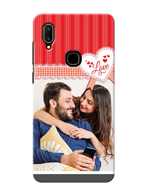 Custom Vivo V11 phone cases online: Red Love Pattern Design