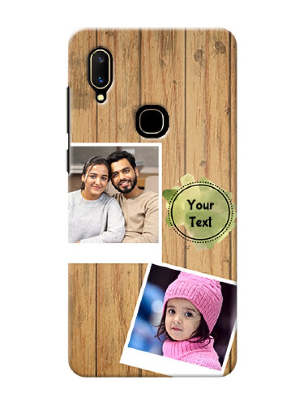 Custom Vivo V11 Custom Mobile Phone Covers: Wooden Texture Design