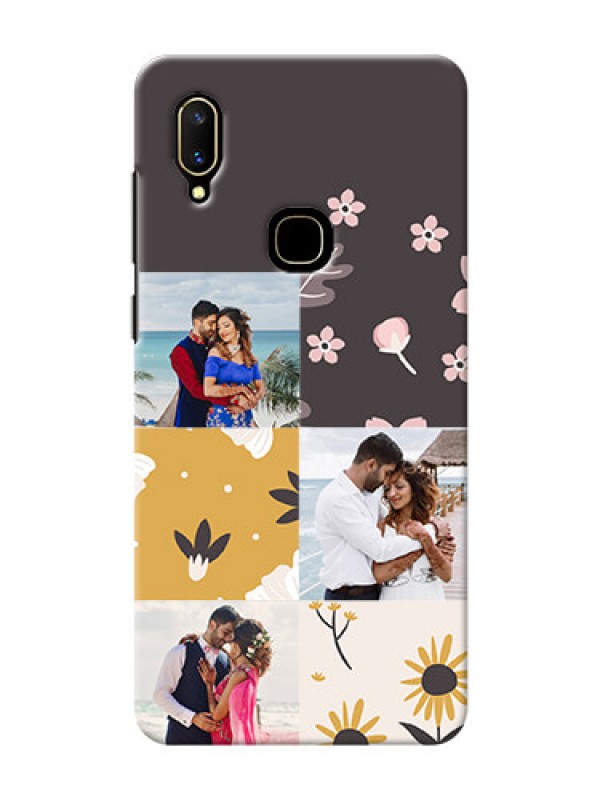 Custom Vivo V11 phone cases online: 3 Images with Floral Design