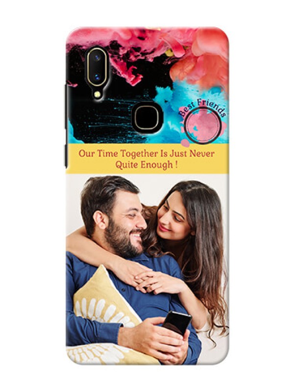 Custom Vivo V11 Mobile Cases: Quote with Acrylic Painting Design