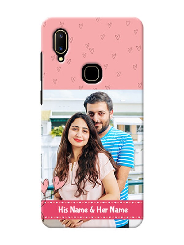 Custom Vivo V11 phone back covers: Love Design Peach Color